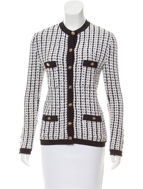 chanel sweater dames|chanel style cardigans for women.